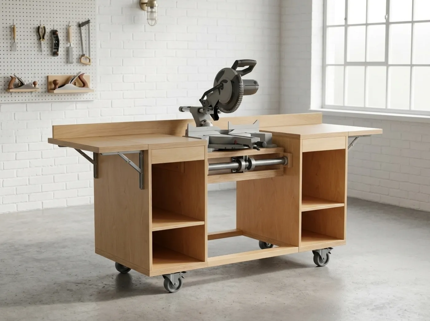 The Flip-Top Bench: the mobile flip-top tool workbench