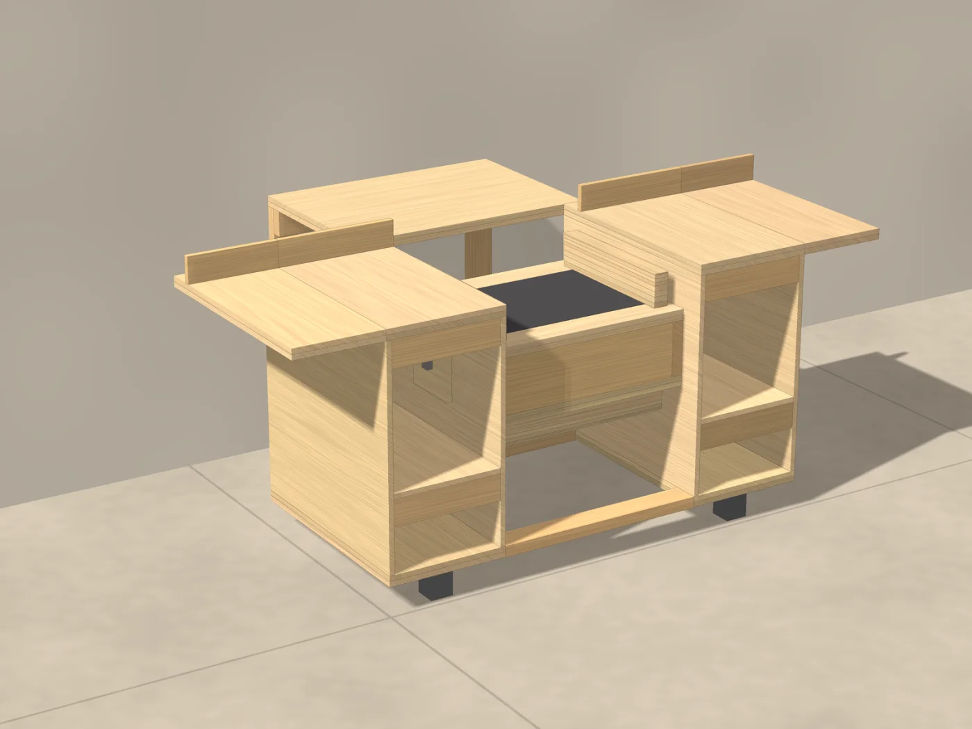 Second view, drawn from the plan dimensions