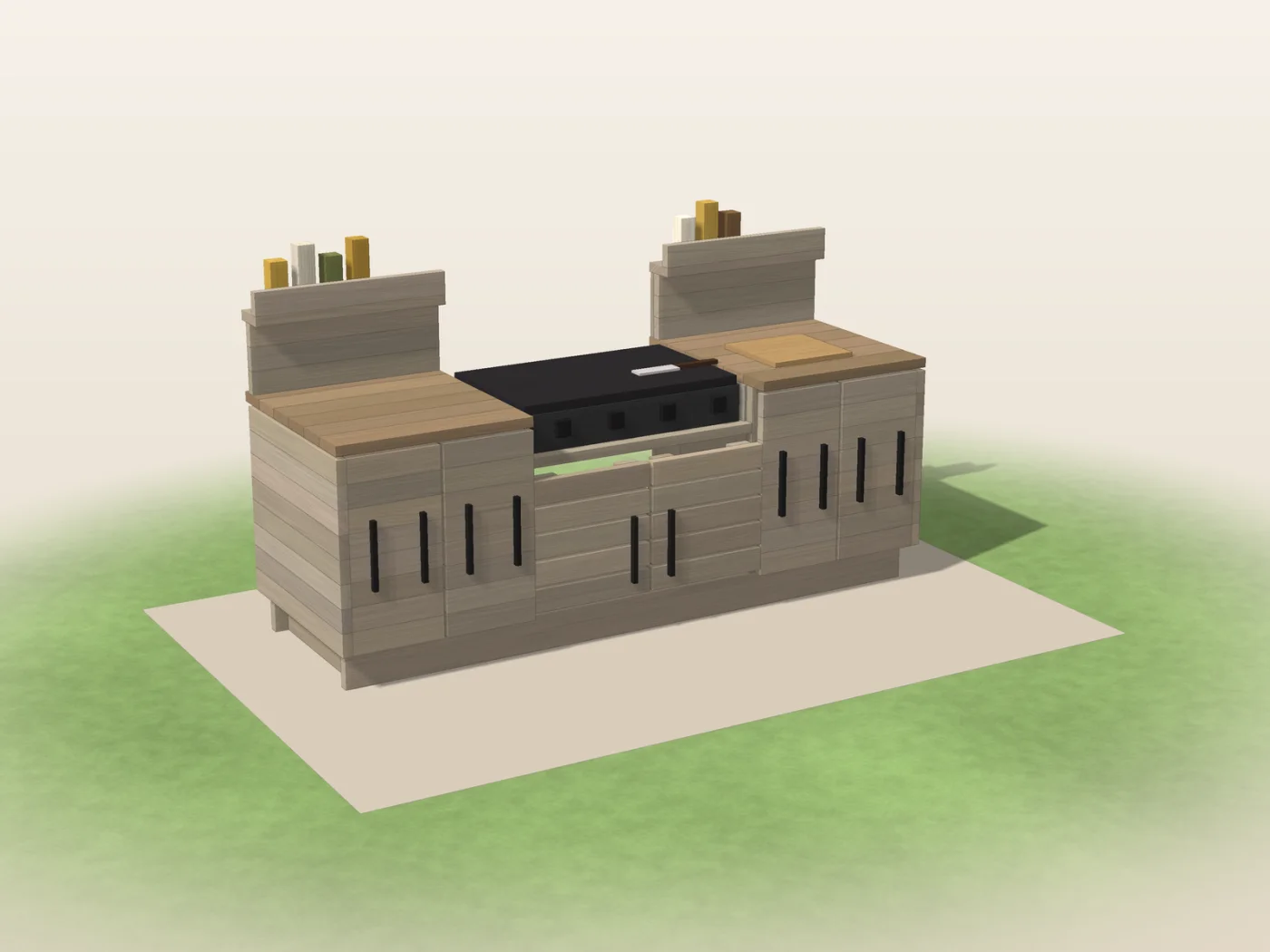 Studio render drawn from the plan dimensions