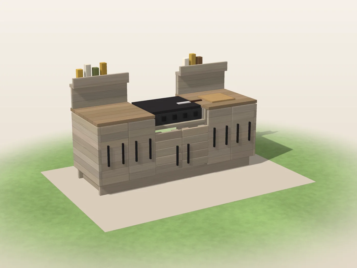 Second view, drawn from the plan dimensions