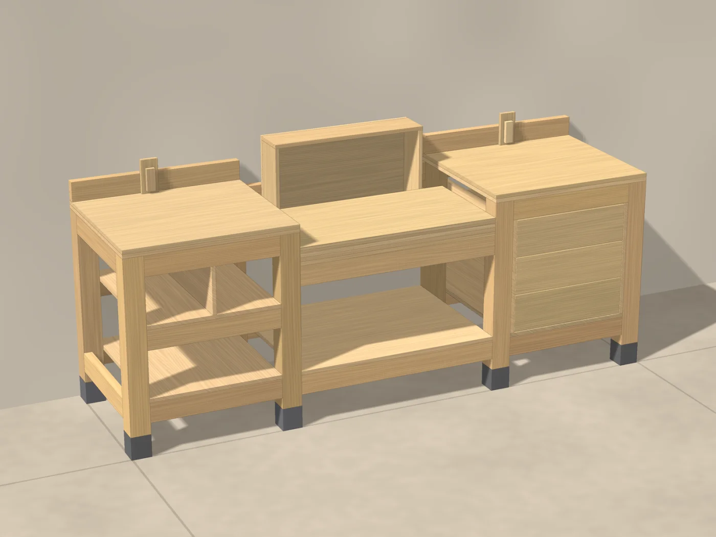 Second view, drawn from the plan dimensions
