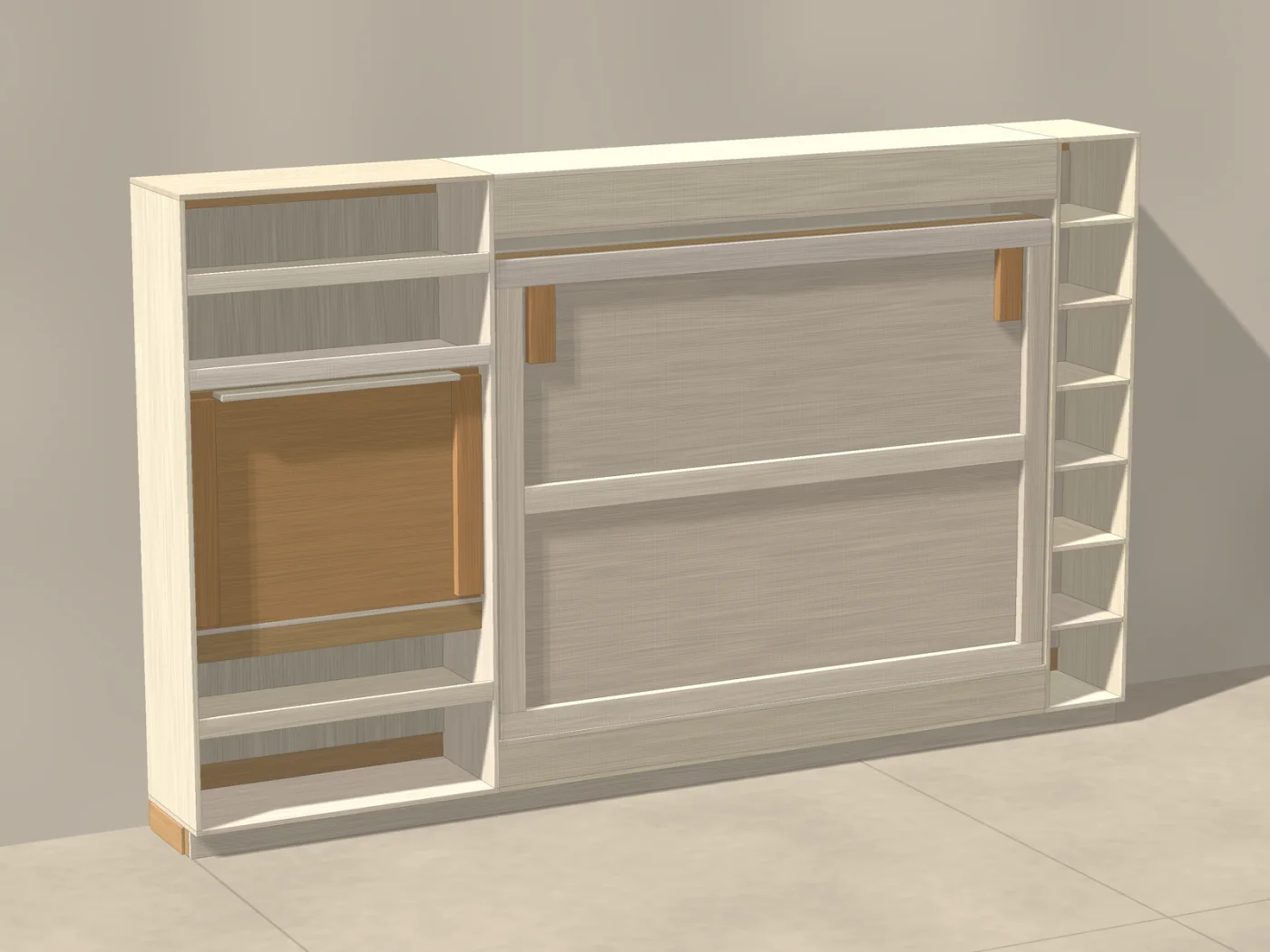 Studio render drawn from the plan dimensions