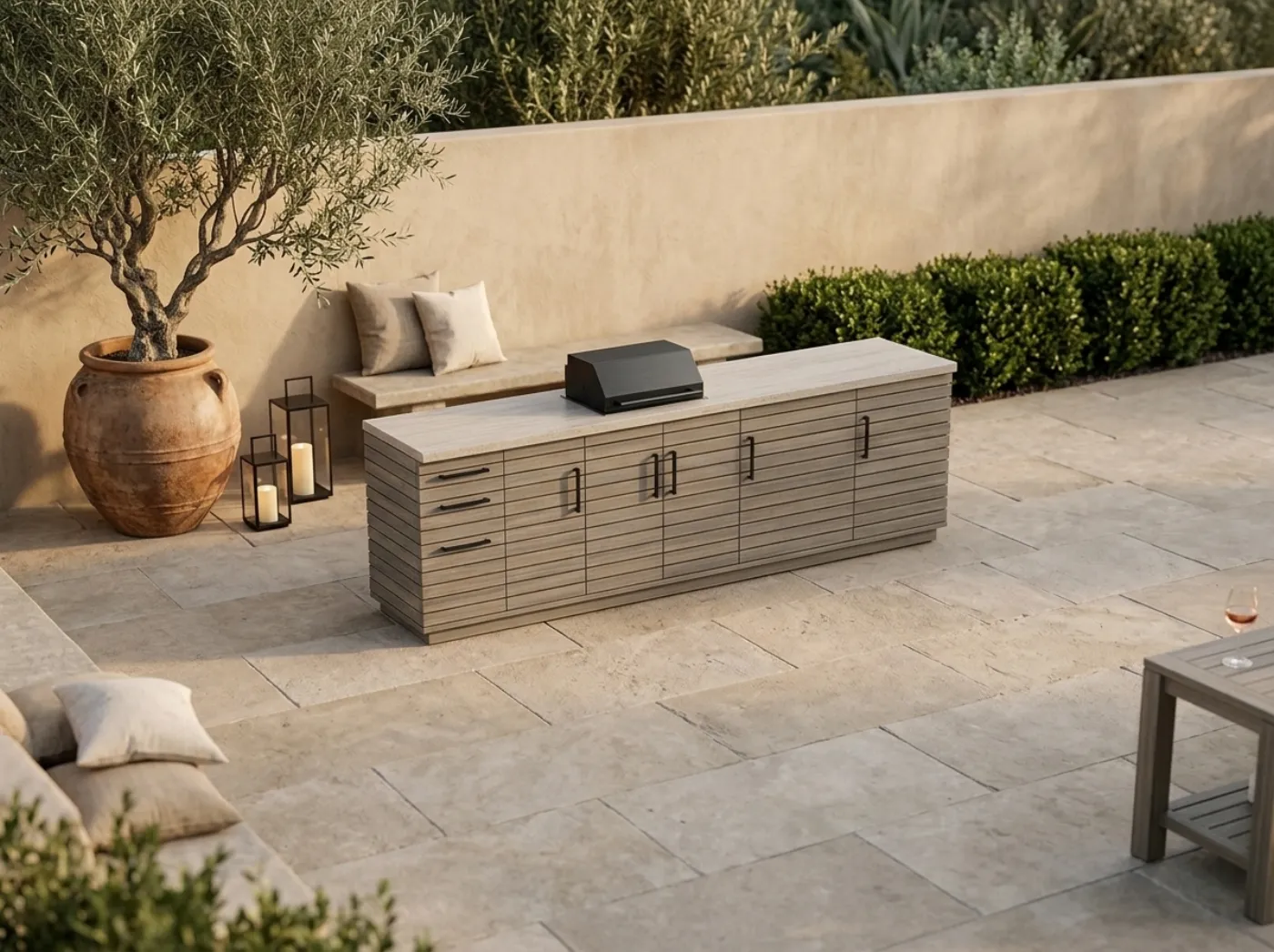 The Grill Island: the outdoor kitchen island that wraps the grill in cabinets