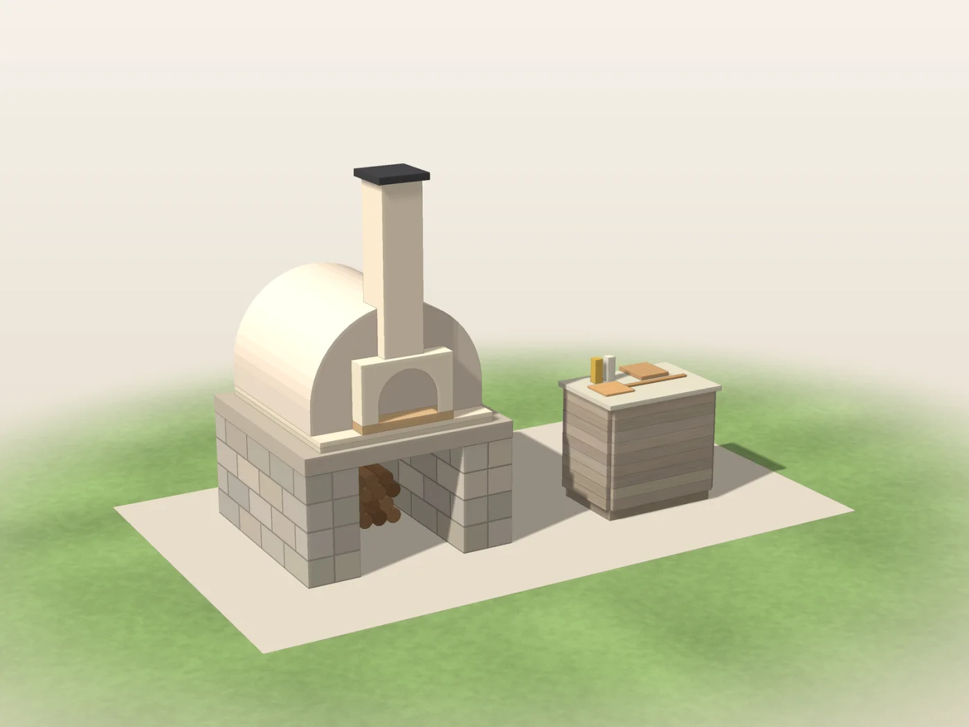 Second view, drawn from the plan dimensions