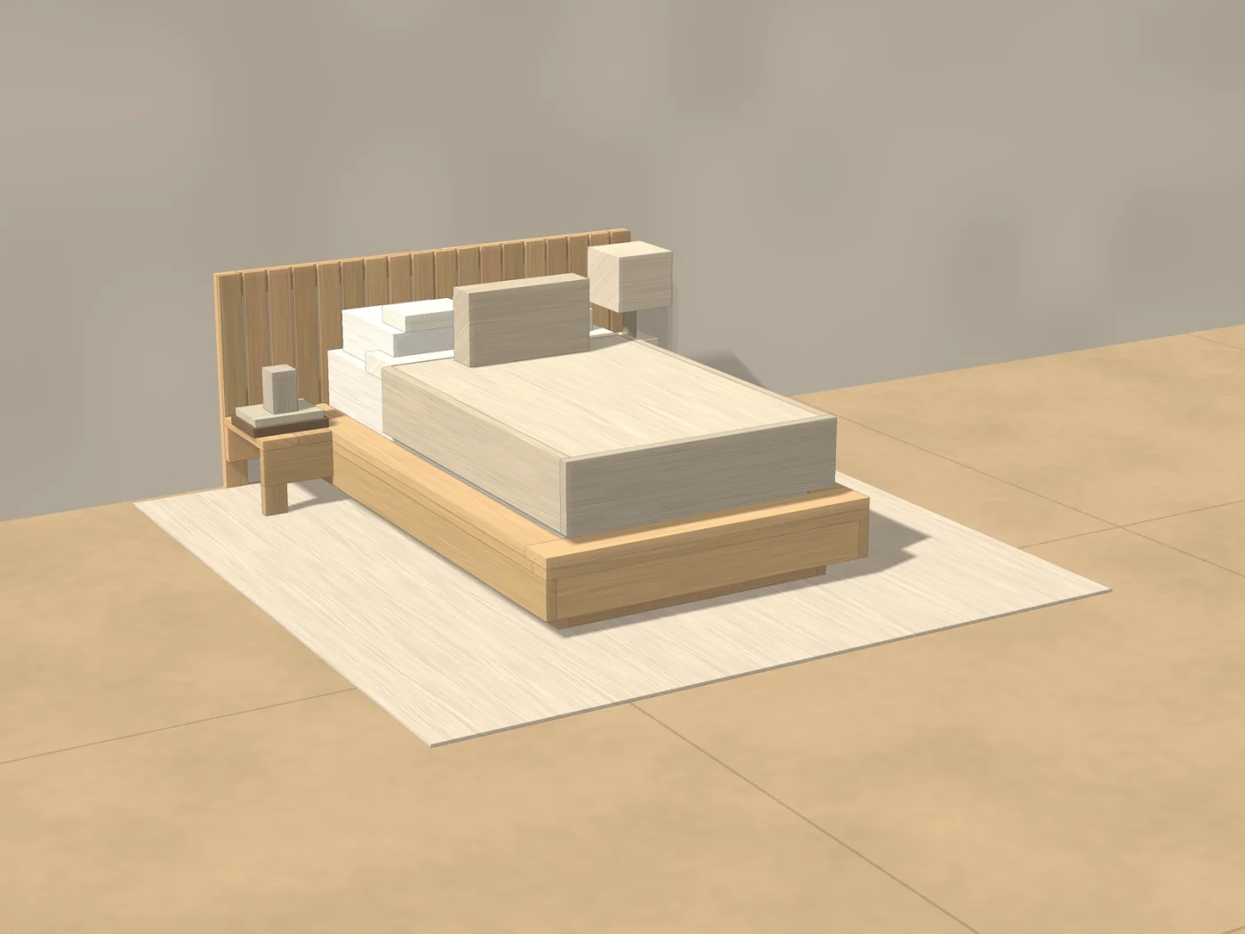 Second view, drawn from the plan dimensions